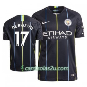 Camisolas de Futebol Manchester City De Bruyne 17 Equipamento Alternativa 2018/19 Manga Curta